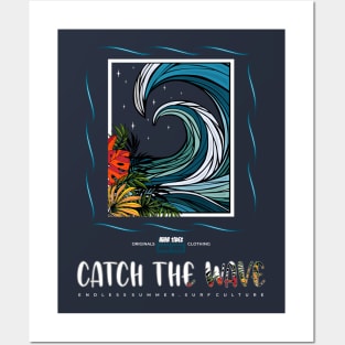 catch the wave Posters and Art